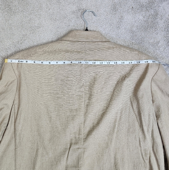 Old Navy Linen Cotton Blend Suit Jacket Blazer Beach Wedding Size XL Summer - Picture 15 of 16